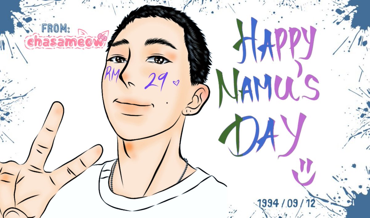 chasameow's tweet photo. Happy happy birthday!! ๐๐ ๐จ๐
#DRAWRM
#HAPPYRMDAY
#HAPPYNAMJOONDAY
#HAPPYBIRTHDAYKIMNAMJOON https://t.co/kpL7a93lKV