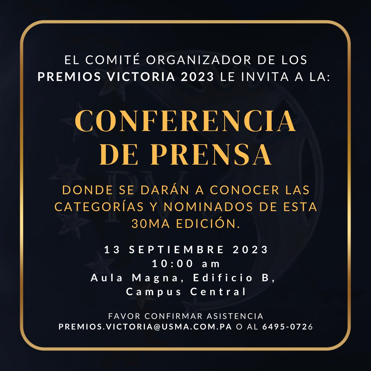 USMApanama's tweet image. 📰 Conferencia de prensa de los Premios Victoria 2023🎤

#PremiosVictoria2023 #COSOSUSMA #conferenciadeprensa #Panamá

@sertvpanama