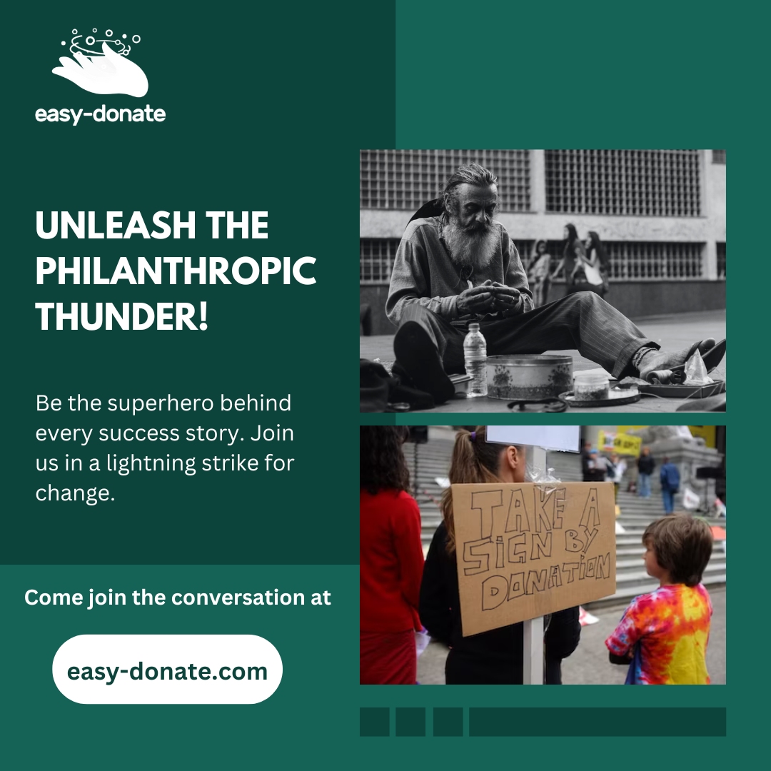 A superhero isn't defined by a cape, but by a heart that sparks change. Be the hero of someone's story.

Come join the conversation at easy-donate.com

#easydonate #philanthropicthunder #heartfeltheroes #philanthropymatters #heroicacts #successstories