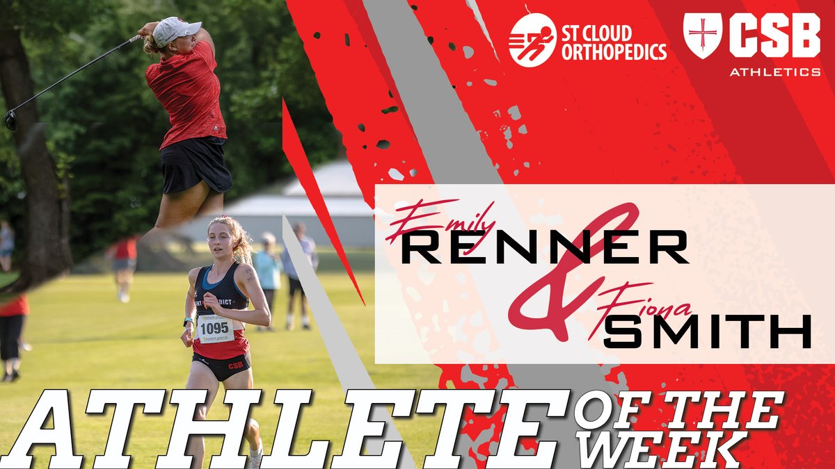 CSB_Athletics's tweet photo. After extraordinary individual performances, Fiona Smith of @SAINTBENEDICTXC and Emily Renner of @csb_golf named Co-@StCloudOrtho @CSB_Athletics Athletes of the Week.     

Story > > > https://t.co/Bsy4gPTPdY 

#BennieNationProud https://t.co/TsIFDpeM9Y
