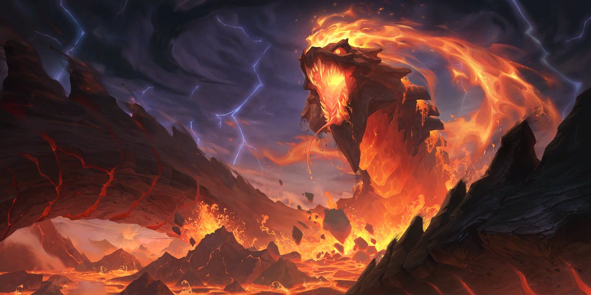 no humans fire molten rock lightning sky cloud sharp teeth  illustration images