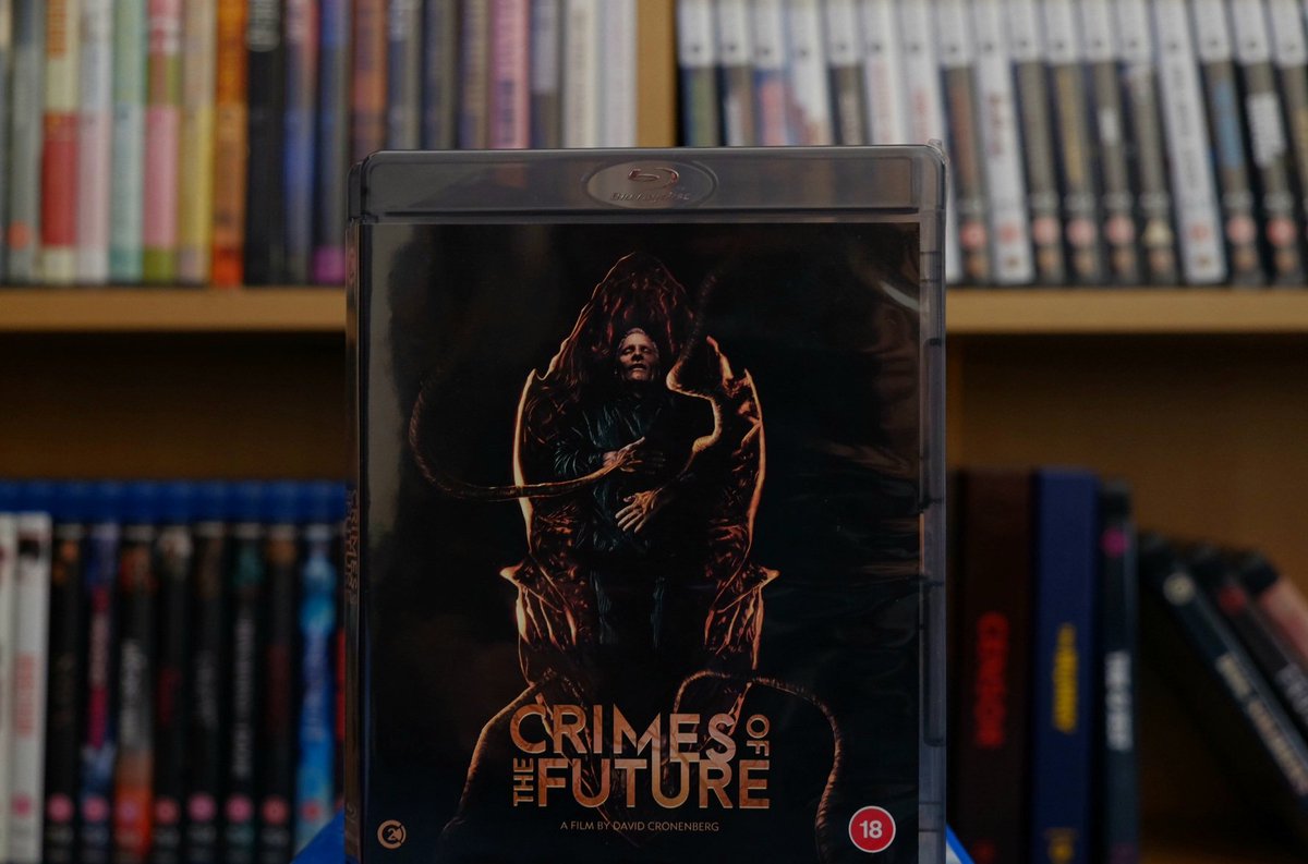 DuckieIsEvil's tweet photo. Picked up from HMV(@hmvCribbs) two new Blu-ray releases from @SecondSightFilm, one of my favourites from last year CRIMES OF THE FUTURE also the release of IT FOLLOWS. I'm liking the artwork. https://t.co/oh2x6onaLa