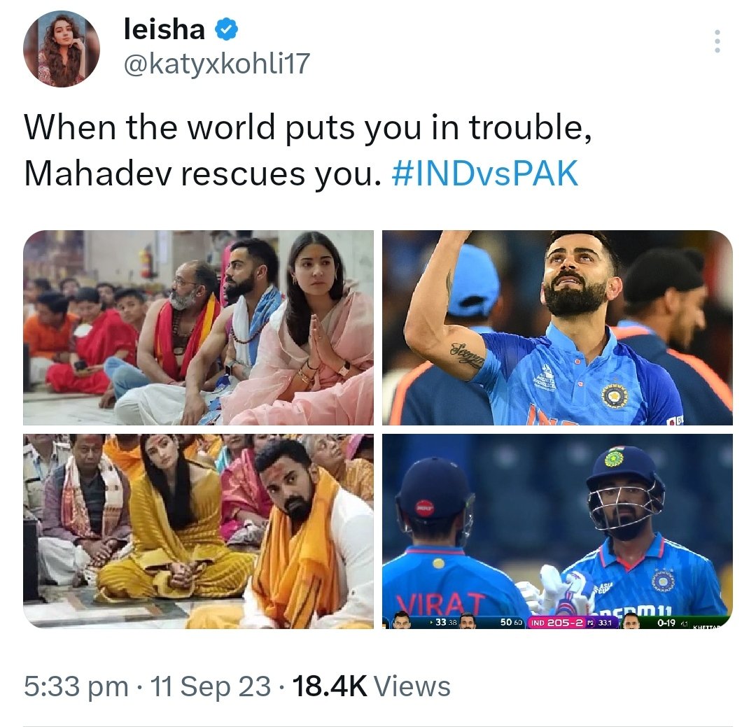 Sandeep_ABPNews's tweet photo. Absolutely, the spirit of Mahadev seems to shine upon Team India in intense matches like #INDvsPAK. 🙏🏏 May the divine blessings continue to guide them to victory! #CricketDevotion 🇮🇳 https://t.co/oNB8HsW521