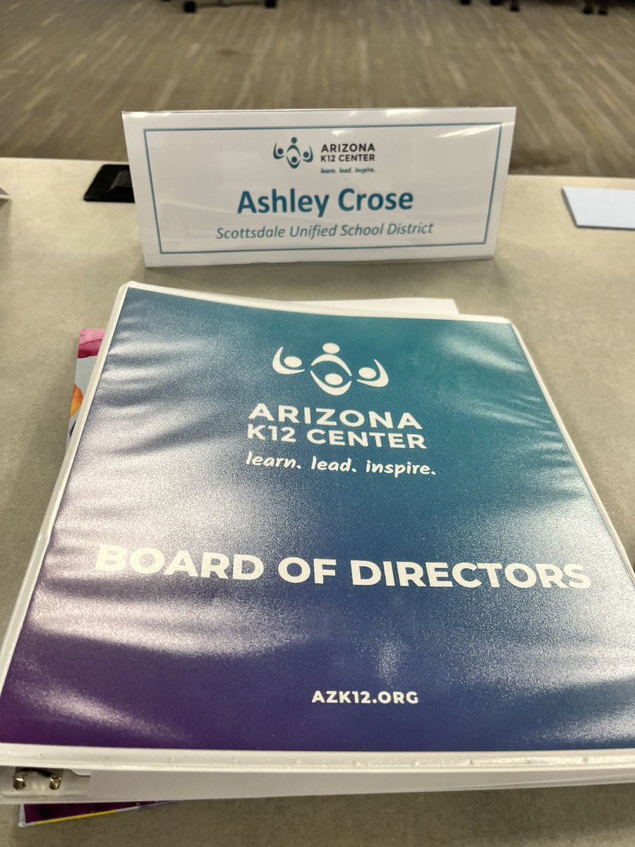 First board meeting of the year. It’s a honor to serve on the @azk12 Board of Directors again this year! If you’re not aware of @azk12 and you teach, you must check out the professional development’s that are available! Second to none!