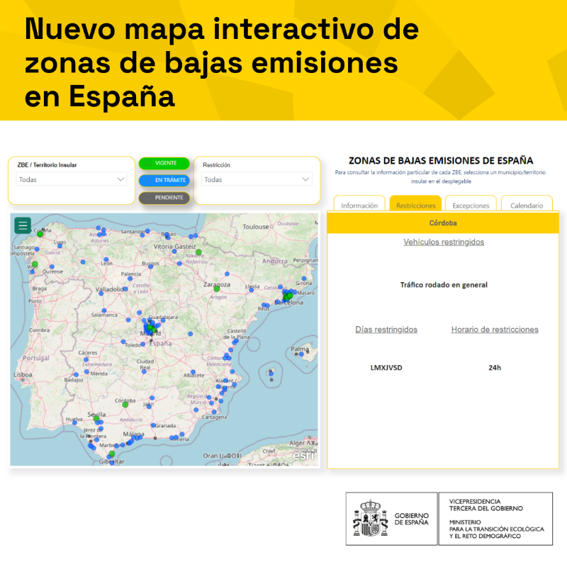 mitecogob's tweet photo. Si necesitas saber las restricciones de circulación de una ciudad...

Si quieres saber qué ayuntamientos se comprometen con reducir la contaminación...

¡Nuevo mapa interactivo! 
•• de Zonas Bajas de Emisiones

→ Llegará al GPS de conductores a través de los mapas de la @DGTes