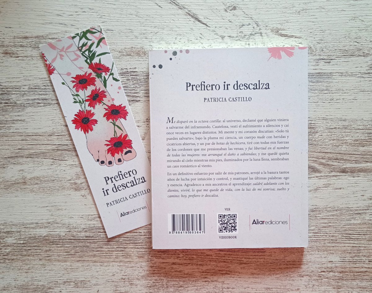 "Prefiero ir descalza", de Patricia Castillo, un poemario apasionado y duro, vital y esperanzador. Una explosión de vida y superación que no deja indiferente. Gracias Patricia! 💙😘
