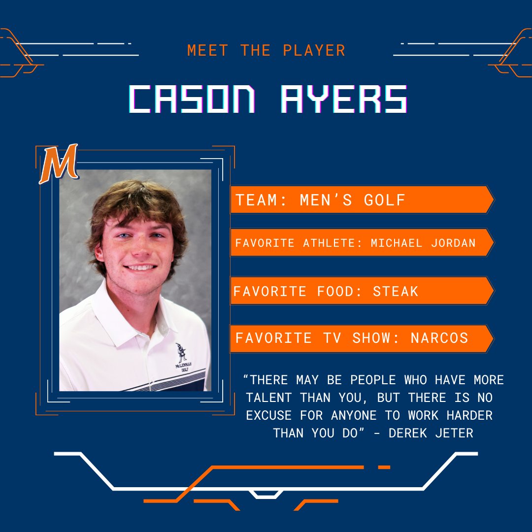 With the fall season beginning let's introduce the McLennan Golfers! Meet McLennan's Cason Ayers! <a href="/AyersCason/">Cason Ayers</a>  #ContinuingTheLegacy #GoLanders
