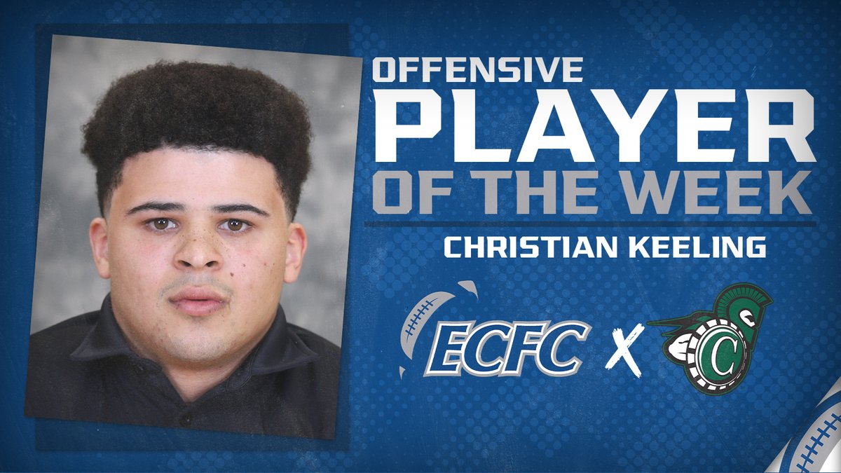 NEWS: <a href="/d3ECFC/">ECFC</a> Weekly Award Winners Announced

STORY ➡️ tinyurl.com/4txf4a2r

Christian Keeling, Offensive Player of the Week
- Punched home two TDs, including 2nd longest rush in program history