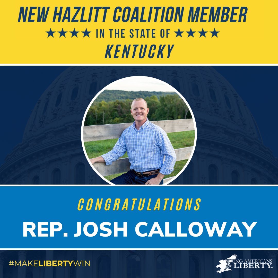 YALiberty's tweet image. Welcome the newest member to our Liberty Coalition, Josh Calloway! 🗽 Let's Make Liberty Win in Kentucky! 

#kypol #kypolitics #kygov