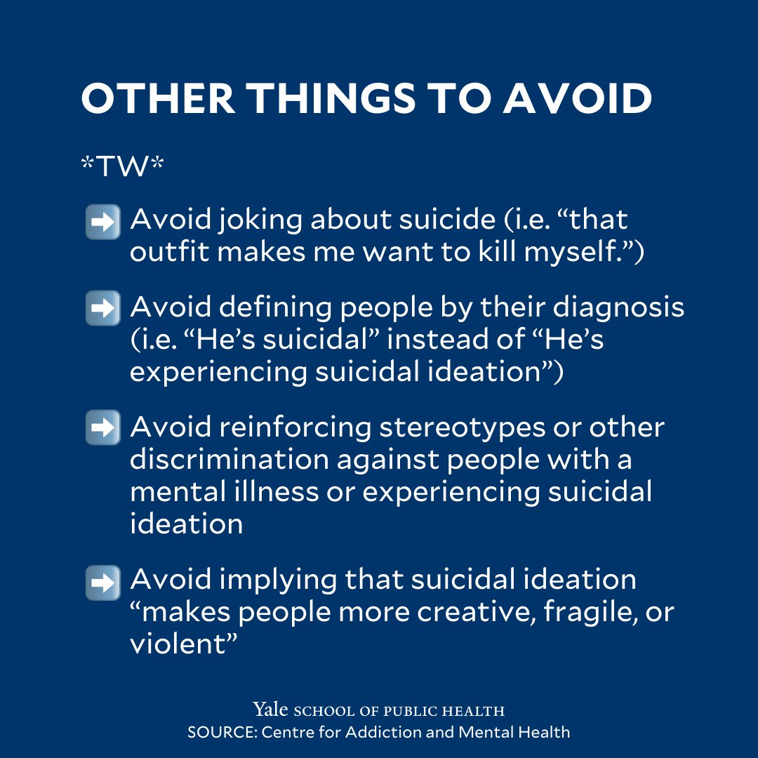 This week is #SuicidePreventionWeek. Talking about suicide and mental health is essential. And the words we use can make a difference in reducing stigma and sparking hope.

If you or someone you know is struggling, call 988 or text HOME to 741741 for 24/7 support.