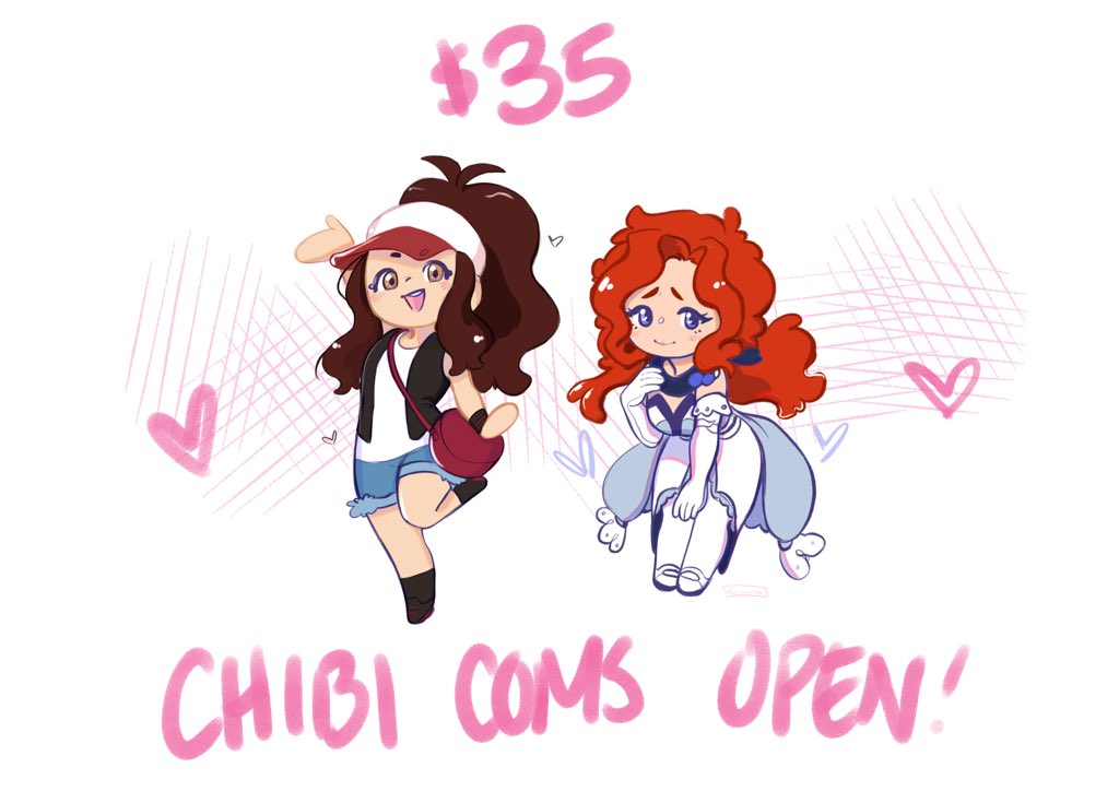 hey guys!! money has gotten a bit tight lately so for now i'm opening chibi commissions ( 5 slots )  ! if you're interested, check out the link below

full color and sketch options available !
    reshares appreciated !!