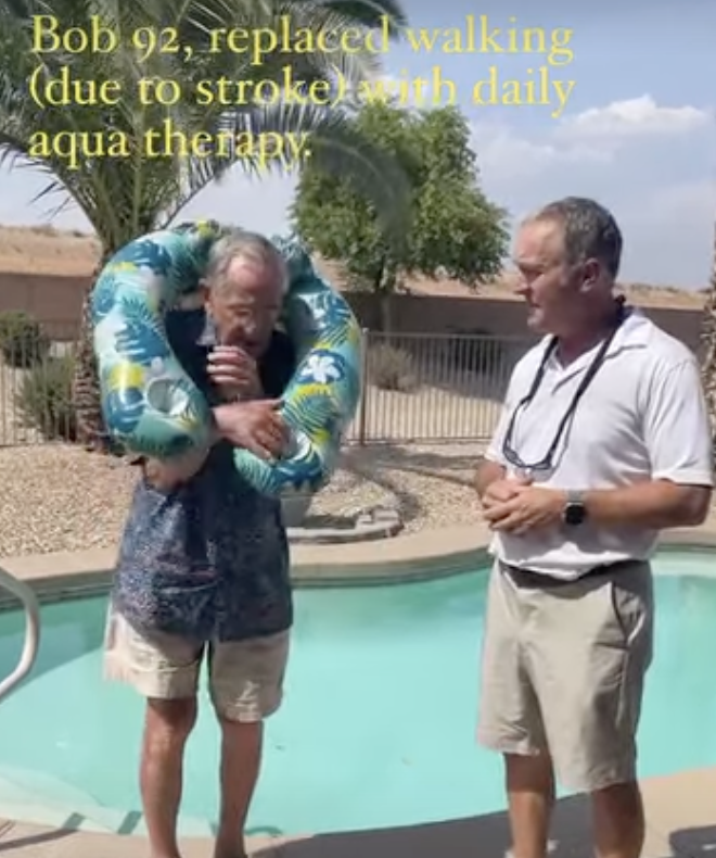 AT AGE 92, FITNESS DOESN'T NEED TO BE DIFFICULT! 
WATCH THIS 60 VIDEO shor.by/Inflatable_Tha…
#flotation #therapy #disabilities #poolfloat