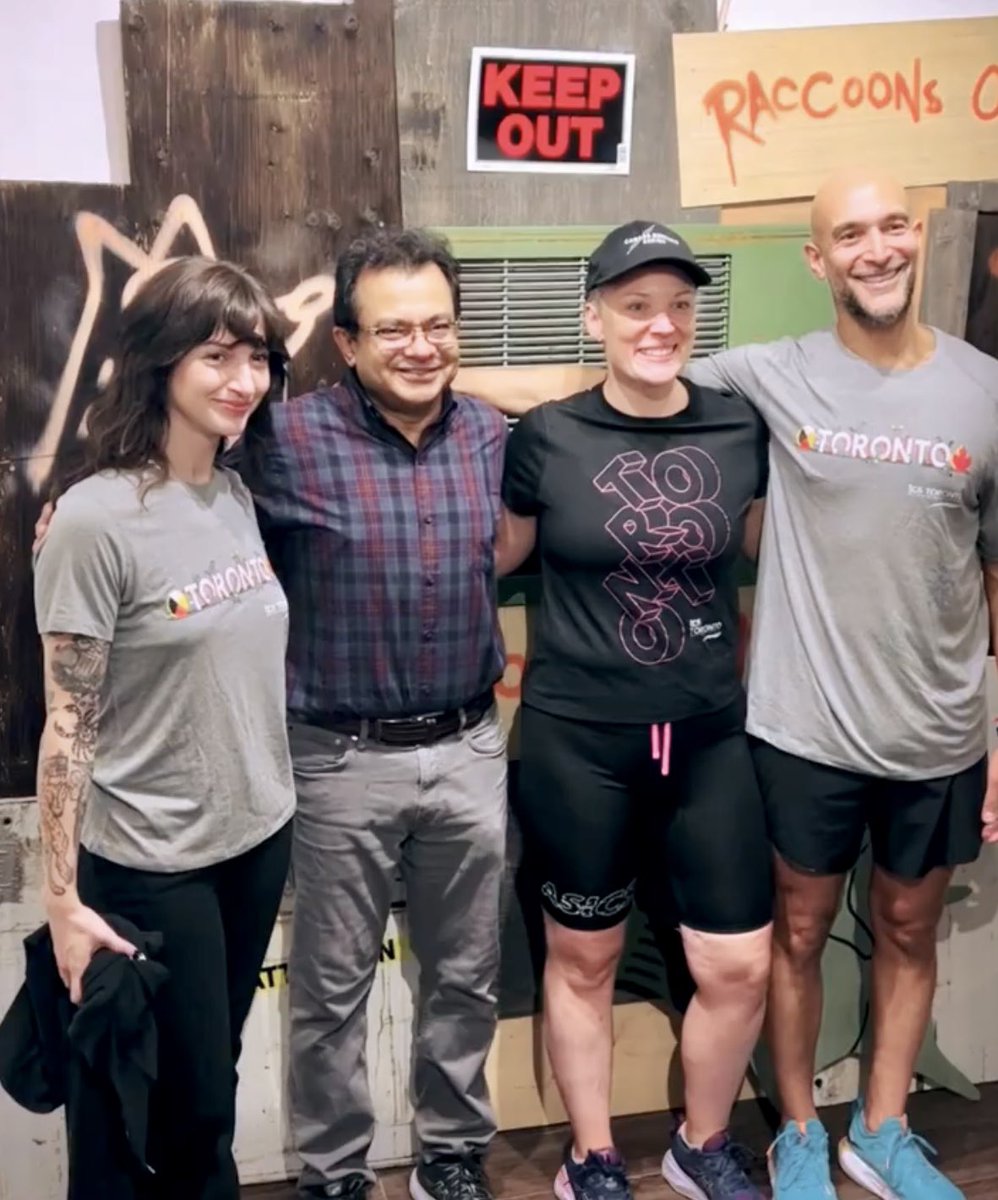 alnbrookes's tweet photo. It’s t-shirt Monday, not Medal Monday as our #tcs @TOwaterfront42k 2023 participant shirt, designed by #toronto artist Emily May Rose goes public. Definitely a keeper 😍 #asics https://t.co/pJk0vjmpPA
