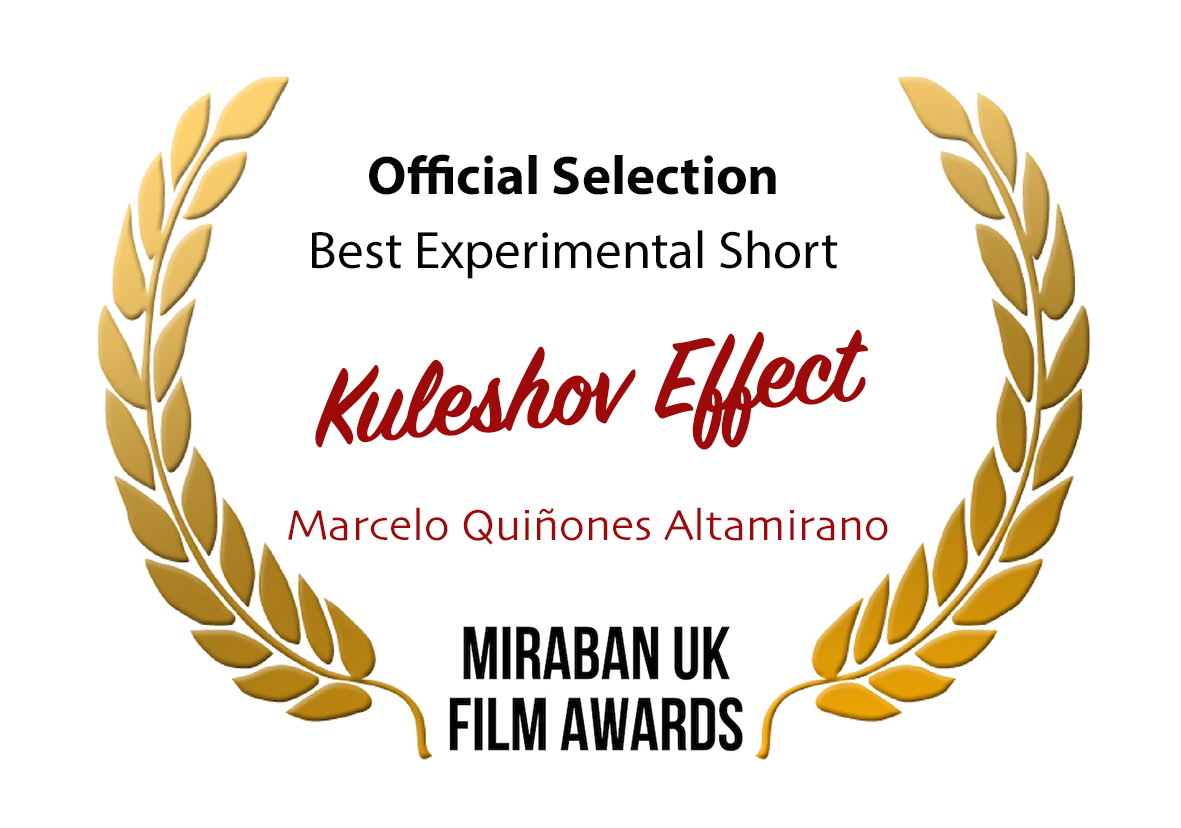 MiraBanLtd's tweet image. 🎉Let&apos;s peep through the #experimentalfilms of this year!
We&apos;re thrilled to share that &quot;Kuleshov Effect&quot; has been chosen as an official selection for the #BestExperimentalShort category at the prestigious MiraBan UK Film Awards, 4th edition! 🏆🇬🇧
#Mexico 
#MiraBanUKFilmAwards