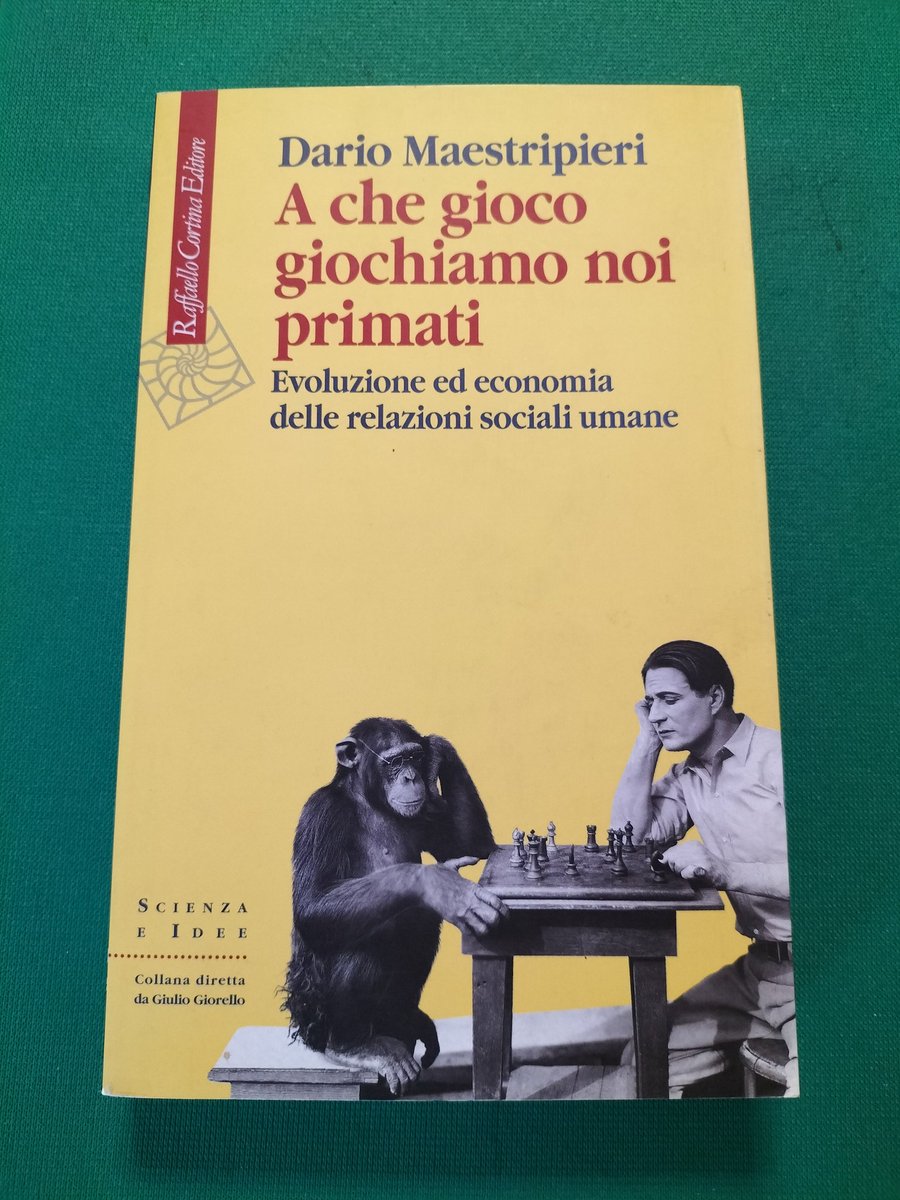GMazzantini's tweet photo. #dariomaestripieri #achegiocogiochiamonoiprimati #raffaellocortinaeditore https://t.co/54ddPCGT4K