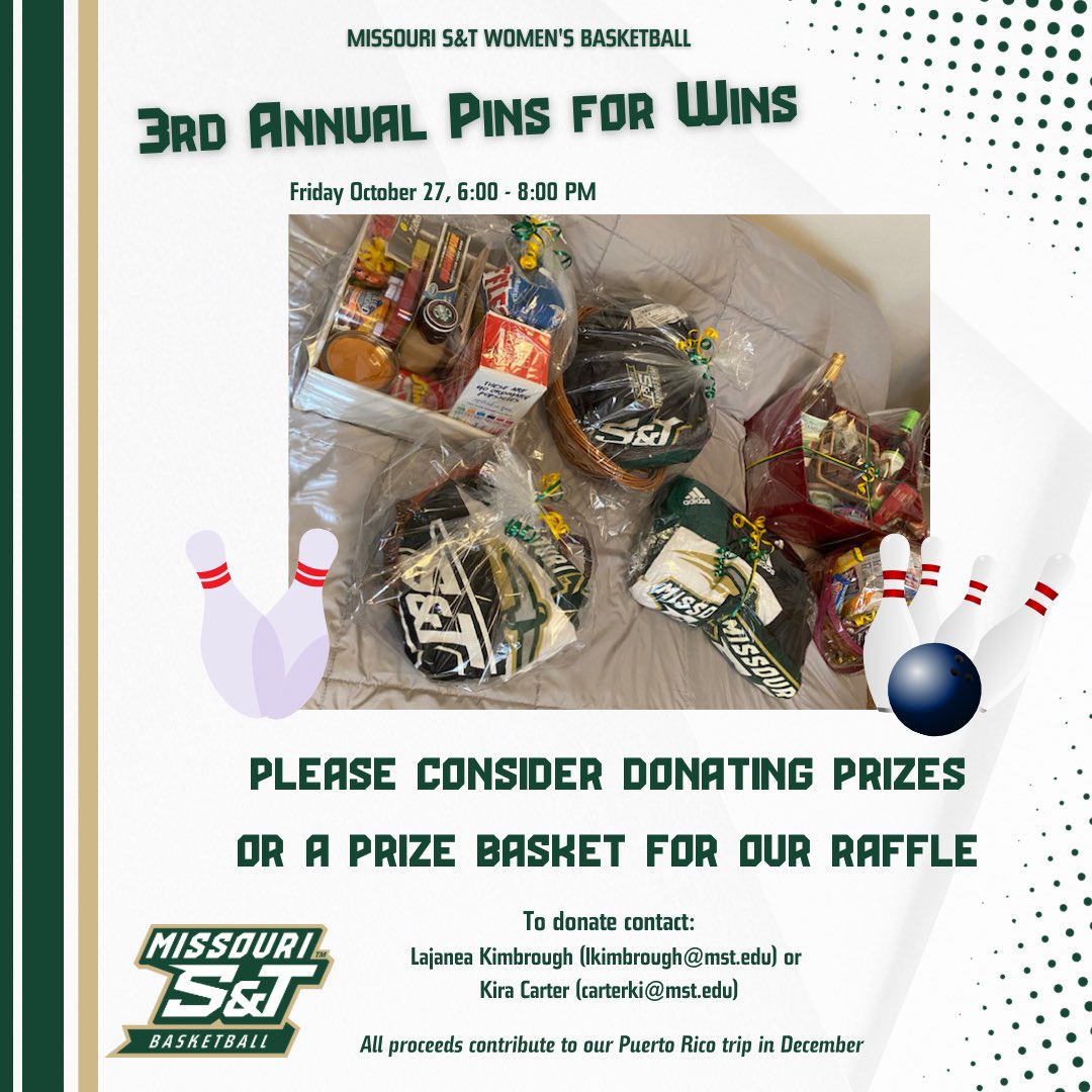 Our annual bowling fundraiser is coming up! Please reach out to <a href="/Coach_KCarter/">Kira Carter</a> or @Coach_Kimbrough to sign up or donate! 

All proceeds will go towards our Puerto Rico trip in December! 

#GoalMine #KeepDigging