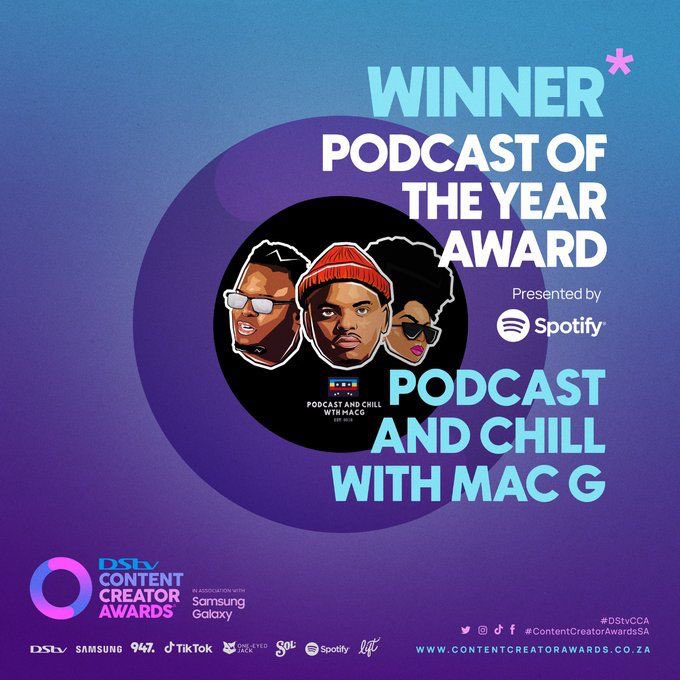 Mahn 🔥

#podcastandchillwithmacg won @contentcreatorawardssa🚀

Thank you to ALL THE CHILLERS who’ve continuously supported the podcast 🚀 and to all those who’ve made their votes

As’Desheni 🔥