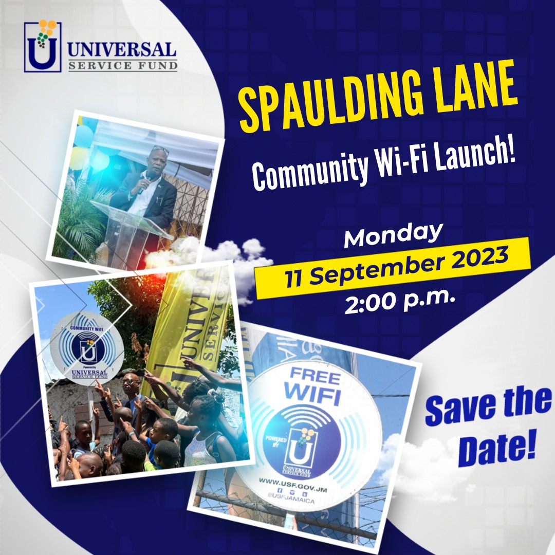 Swallowfield, are you ready?! Join us in person and online @2pm for the Spaulding Lane, Swallowfield Community Wifi Launch! See you there! #UniversalServiceFund #USFJamaica #CommunityWifiLaunch