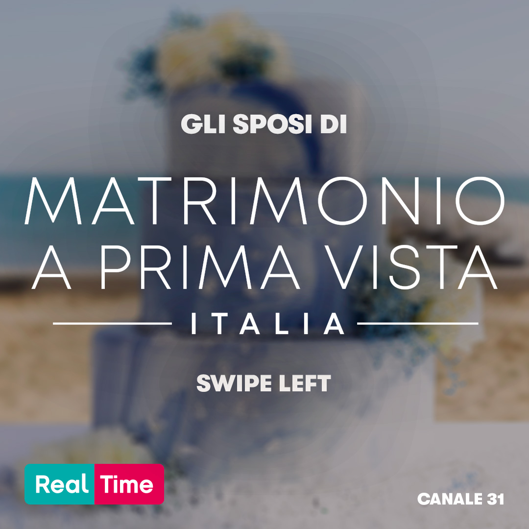 realtimetvit's tweet photo. Emozionatissimi e curiosi di conoscere la loro dolce metà... sarà amore? Lo scopriremo dopo il Sì 🤵

#MatrimonioAPrimaVista torna con la nuova stagione ogni mercoledì alle 21:20 su #RealTime #Canale31 https://t.co/zuU7h2f25L