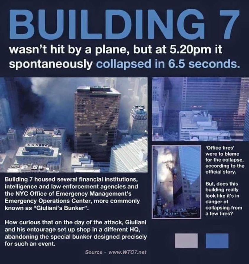 GioBruno25's tweet image. Building 7 didn't kill itself.

#NeverForget911 #September11 #Building7