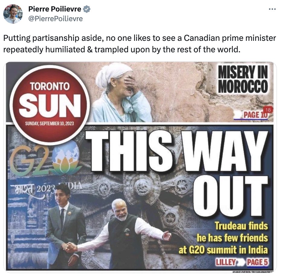 theJagmeetSingh's tweet image. Justin Trudeau is deserving of criticism.

But, siding with India as it seeks to undermine Canada's sovereignty and engages in foreign interference is not leadership.