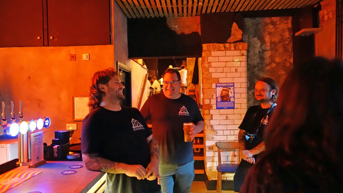grapevinebrum's tweet photo. https://t.co/hg2VAKcN4N We had a fab time at the @atticbrewco 'Forward' launch party in the @TheBunAndBarrel Harborne last week. Cheers guys! https://t.co/m54bMdWzxO