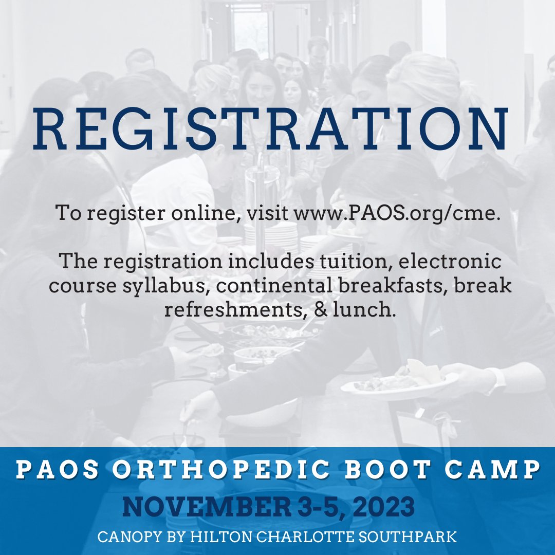 Join us November 3-5 for our Ortho Boot Camp for PAs and NPs new to Orthopaedics! 

Hands-on workshops in clinical exams, injection techniques and reading xrays.

paos.org/events