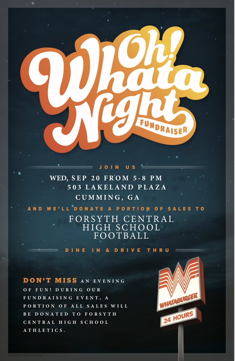 Bulldogs_FB's tweet photo. Come join us Wednesday night at Whataburger to support the football team!  Go Dawgs!! @fchs_bulldogs @ForsythCentAD @ForsythSports @Uncommon_Coach @CoachSchmidt66 @CoachBrewer9 @RealCoachHobbs @CoachWHardesty @tfbaxter1985 @CoachKMcG https://t.co/LttqFSf94w