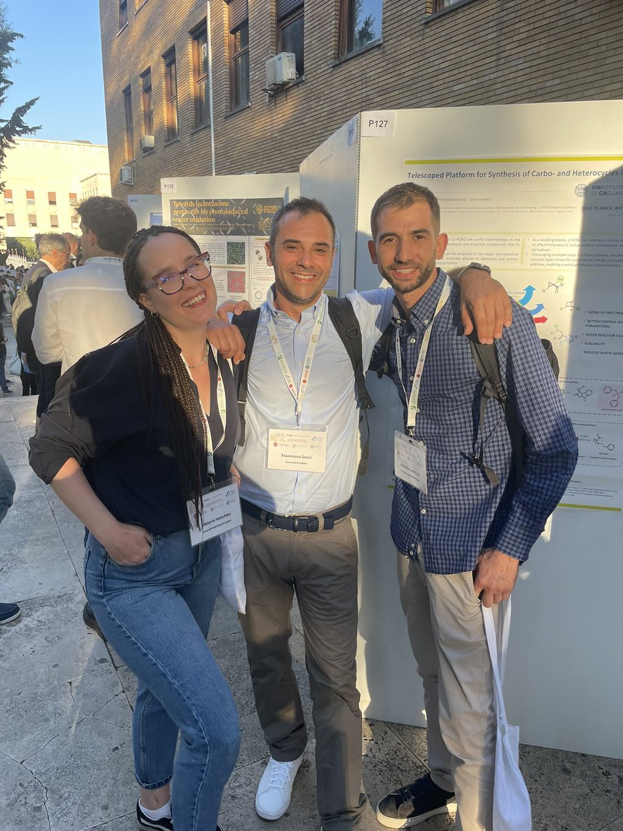 ladolcevik's tweet image. Our scientific Roman holidays start with amazing talk of
@AlbertoLuridia1 on nitrogen containing rings and my poster on new telescoped way to use hydroxycyclobutanones in flow platform, and you can see we enjoy it a lot! @GroupSecci #cdco23 @SCIorganica @SciGiovani