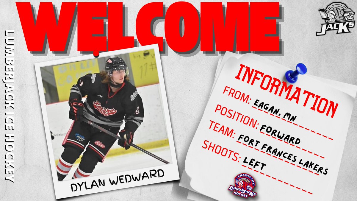 🚨WELCOME🚨

Jacks fans, welcome forward from Eagan, MN, Dylan Wedward!

Last season, Wedward played for the Fort Frances Lakers. At Fort Frances, he played in 51 games where he had 16 goals and 10 assists.