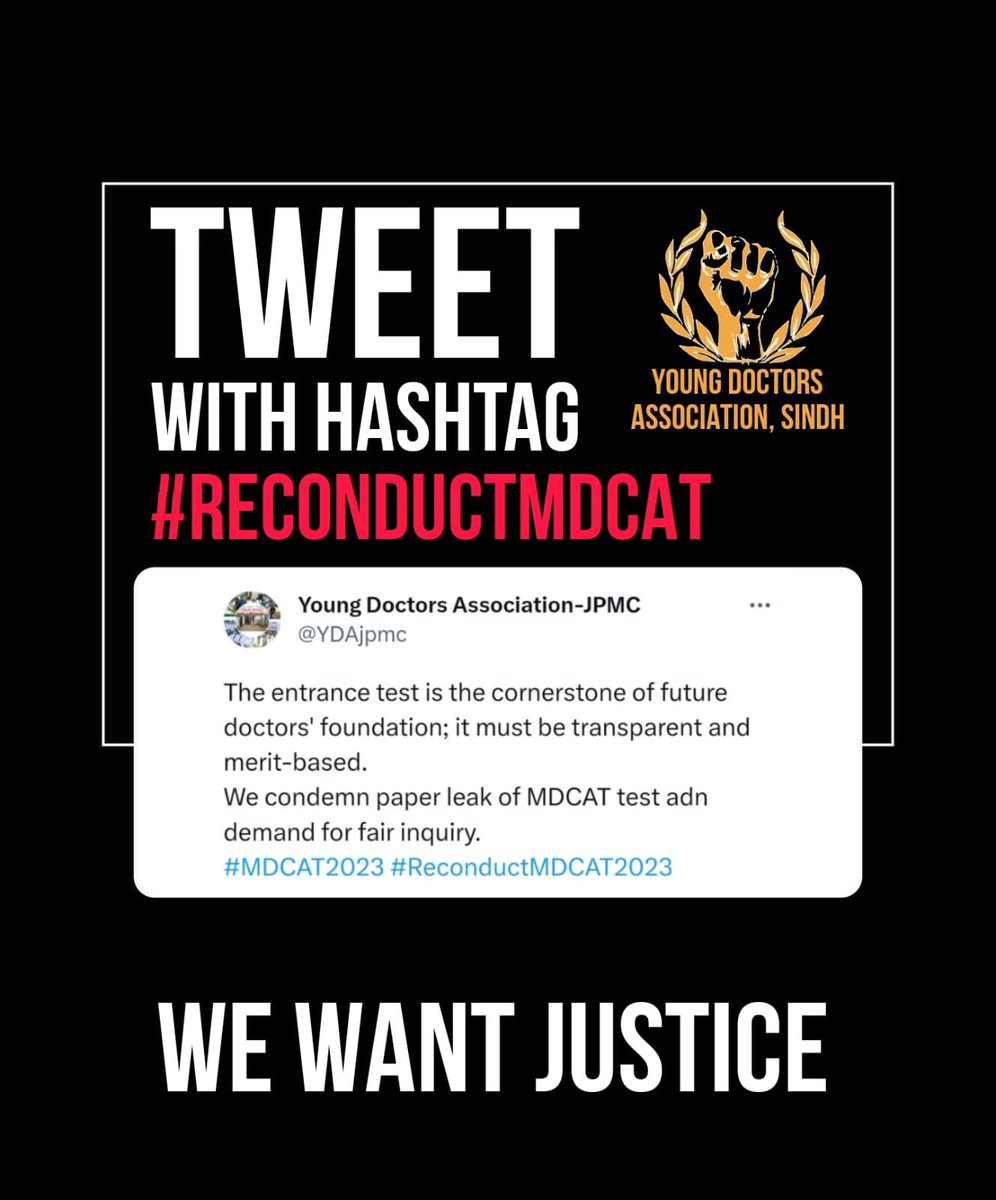 dr_sajjadbughio's tweet photo. JSMU is a reputable university and pmdc is trusted worldwide, 
After MDCat test leak its high time for pmdc and jsmu to conduct a fair inquiry and address the concerns of future doctors and regain trust of doctors. #MDCAT2023 #ReconductMDCAT2023 #RECONDUCTMDCAT https://t.co/vHCaAmiONF
