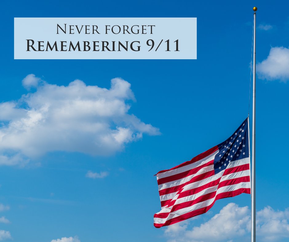 Today is about remembrance.

We will never forget those who tragically lost their lives on 9/11.