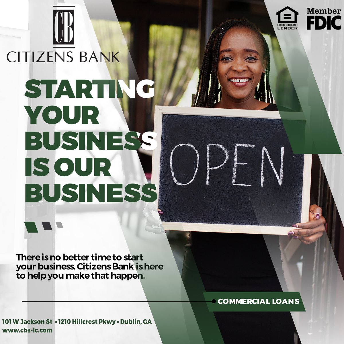 Are you ready to take the next step in your small business adventure? 💵🏃 

Let us help get you started with a small business loan today, because “small business is our business!”

#SmallBusinessLoan #CitizensBankLaurensCo