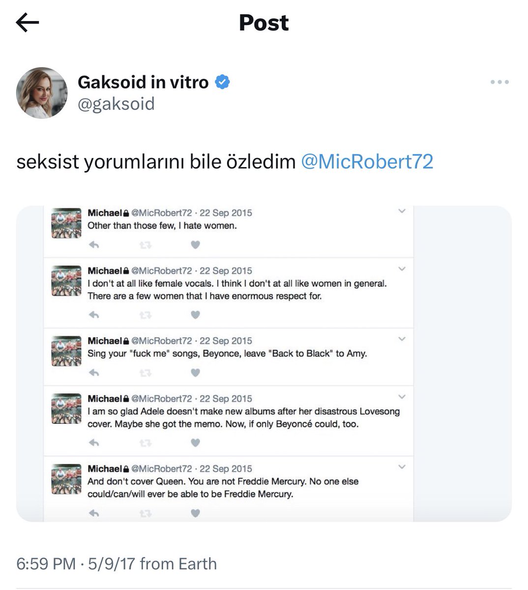 lovework_'s tweet photo. @cheja Bu da eski kocam dedigi fake hesaptan kendi kendine attigi tivitler Amerika’da herhangi bir MD ortalikta boyle beyanatlarda bulunsa basina neler gelir konusmaya gerek bile yok dhdjddjjd https://t.co/jTHH9Jahid
