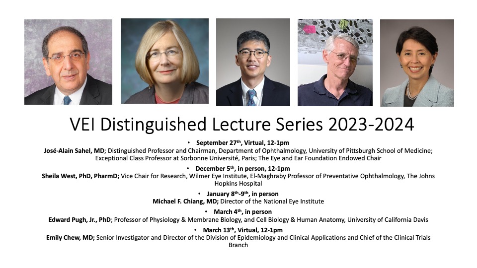 Save the dates for the 2023-2024 Vanderbilt Eye Institute Distinguished Lecture Series