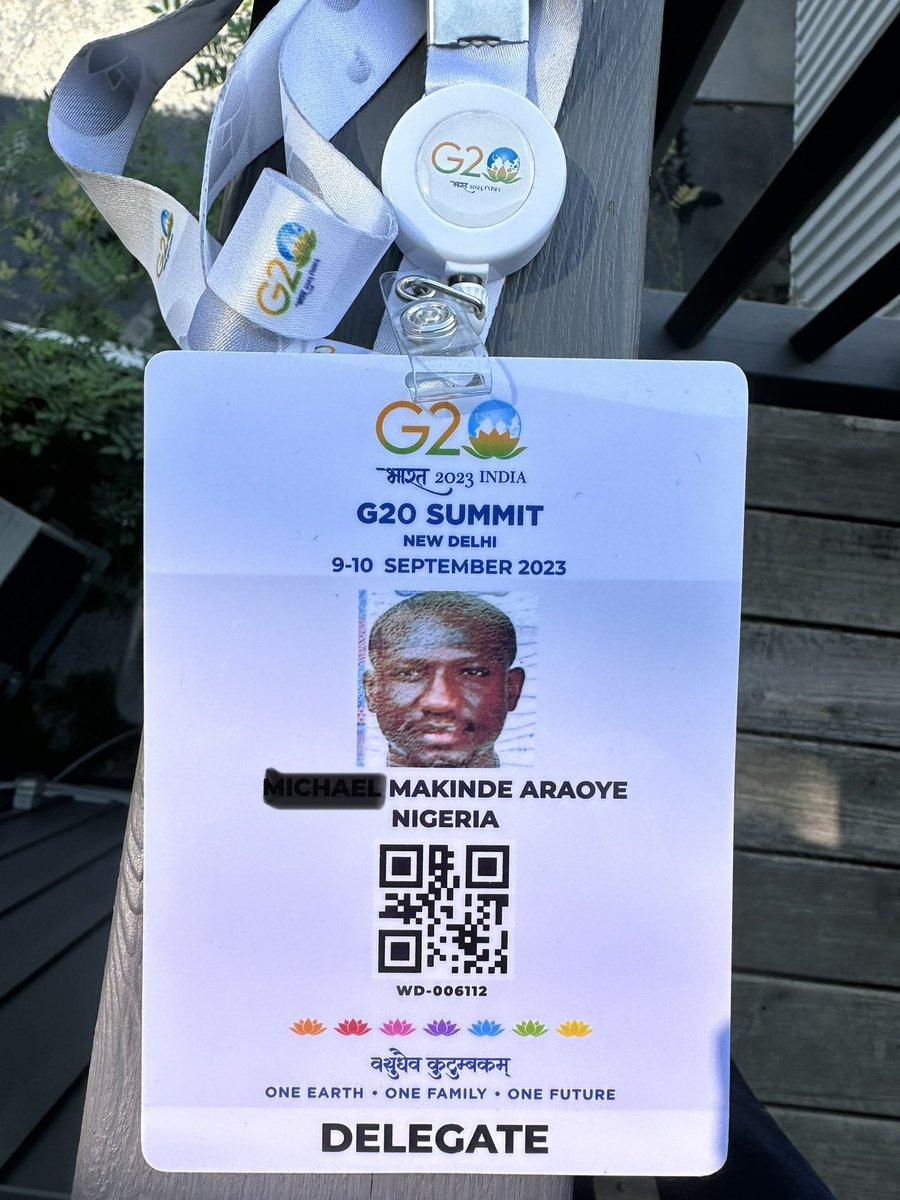 mkdAraoye's tweet photo. I attended the G20 summit in New Delhi, India as part of the Nigerian Delegate. I’m super proud of how President @officialABAT has opened a new frontier of Foreign Direct Investments in Nigeria. https://t.co/g0UA76oj4k
