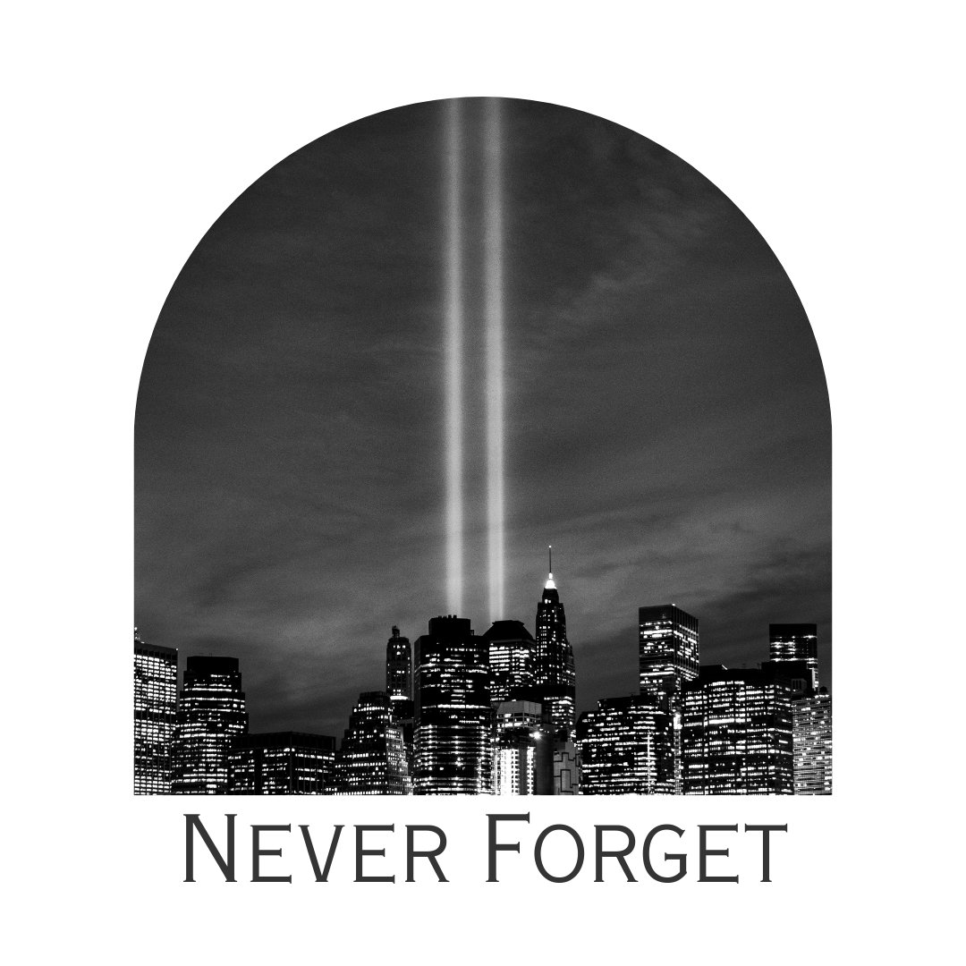 Gowackerli's tweet photo. Honoring the lives that were lost and the heroes who rose, reminding us of the strength of unity. #NeverForget https://t.co/twNUECSKEg