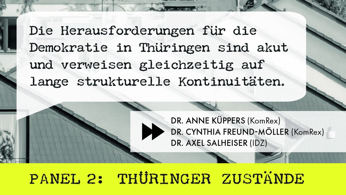 Panel 2: #ThüringerZustände Mit dem KomRex und dem @IDZ_Jena #18Oktober2023 #RechteInDerMitte