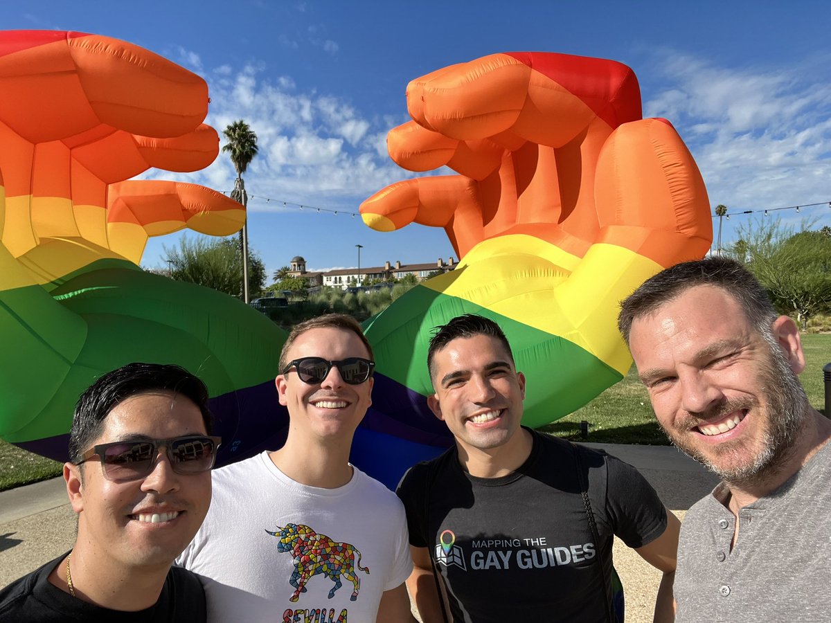 Had a blast at Riverside Pride yesterday and ran into some fabulous historians from <a href="/UCRiverside/">UC Riverside</a> using <a href="/GayGuides/">Mapping the Gay Guides</a> data for their new LGBT mapping project!  Lots of happy exciting talking with hands! Follow their work here: linktr.ee/queeringtheie?…
