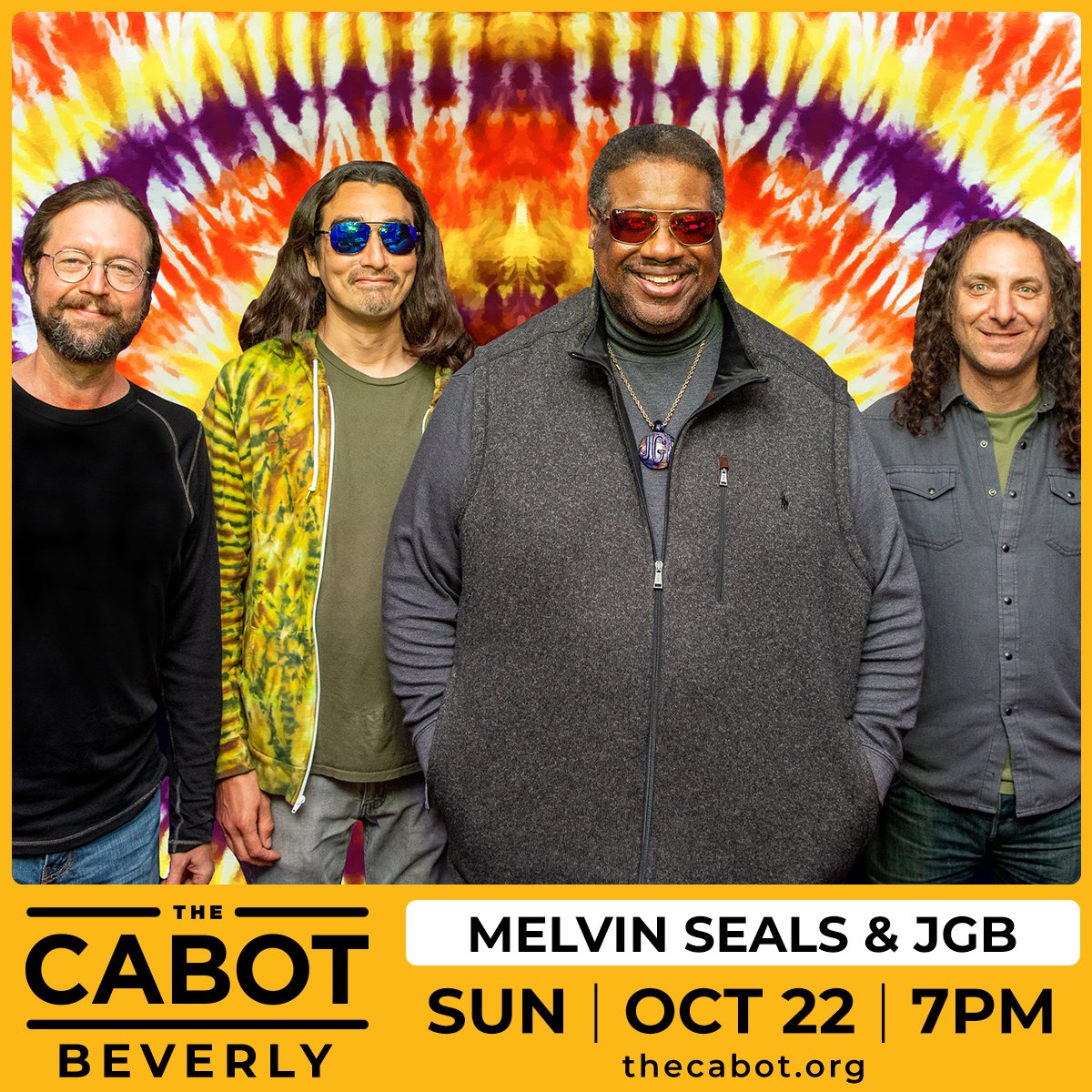 Revered for his powerful, high-spirited, Hammond B-3 organ, and keyboards in the Jerry Garcia Band, @MelvinSealsJGB return to Beverly for an epic night of music on Thursday, Oct. 22. Get your tickets now for the best seats! → thecabot.org/event/melvin-s…