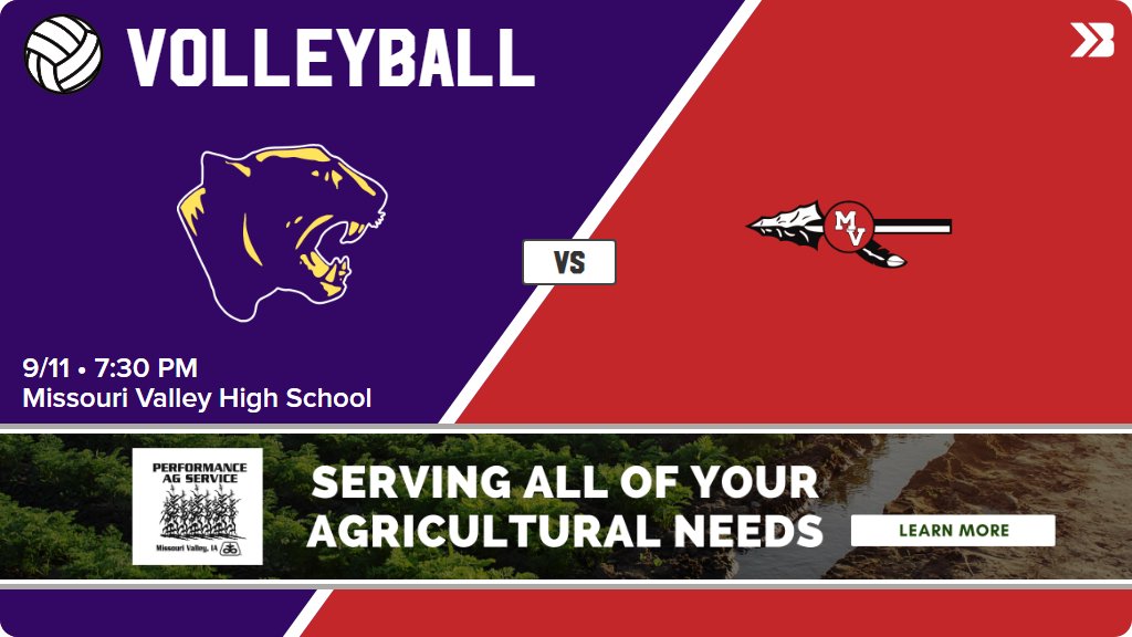 Volleyball (Varsity) Game Day! - Check out the event preview for the The Logan-Magnolia Panthers vs the Missouri Valley Lady Reds. It starts at 7:30 PM and is at Missouri Valley High School. gobound.com/ia/ighsau/vb/2…