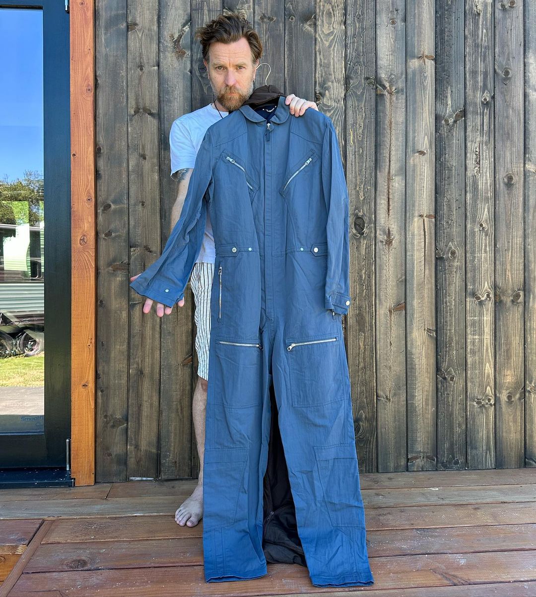Ewan McGregor Daily on X: Ewan and his Louis Vuitton jumpsuit.   / X