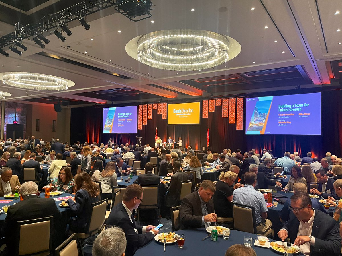 Al Dominick (@aldominick) on Twitter photo Great, practical ideas for building a team for future growth // 👏🏻 <a href="/mikamoser/">Mika</a> <a href="/Michelle_M_King/">Michelle King</a> <a href="/FrankSIII/">Frank Sorrentino III</a>
<a href="/BankDirector/">Bank Director</a> #BBTF23 Great, practical ideas for building a team for future growth // 👏🏻 <a href="/mikamoser/">Mika</a> <a href="/Michelle_M_King/">Michelle King</a> <a href="/FrankSIII/">Frank Sorrentino III</a>
<a href="/BankDirector/">Bank Director</a> #BBTF23