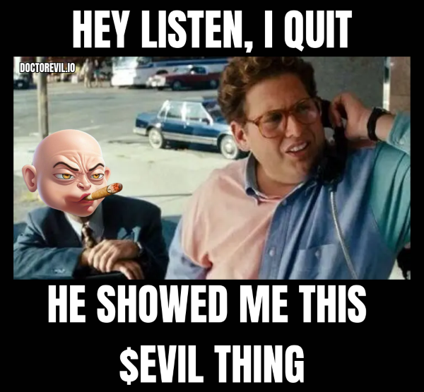doctorevil_io's tweet photo. An opportunity that is too good to refuse ππ°π€π#DoctorEvilToken #memecoins #Cryptotwitter #MemeCoinSeason $EVIL https://t.co/xoENnYdc8y