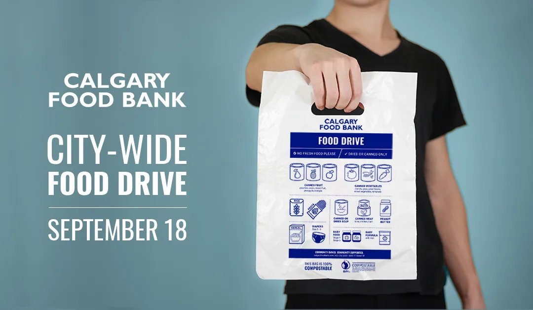 QRcalgary's tweet photo. Over 8,000 volunteers deliver hundreds of thousands of donation bags to the front doors of homes across the city.
Visit https://t.co/qvfQ1g65pl for more info and to learn how you can help! @CalgaryFoodBank #citywidefooddrive https://t.co/INRMt8Ld6u
