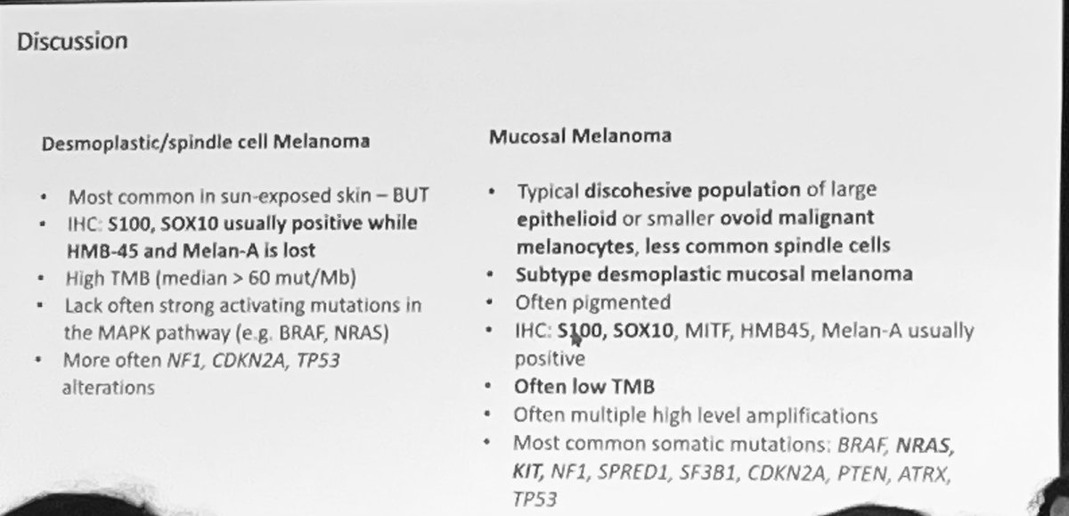 Trupti2410's tweet photo. Morphological and IHC overlap … and a close differential 
spindle cell melanoma vs MPNST 
informative case based discussion by Chantal Pauli 

#ECP2023 #bonesofttissue https://t.co/BJyoHEbl0P