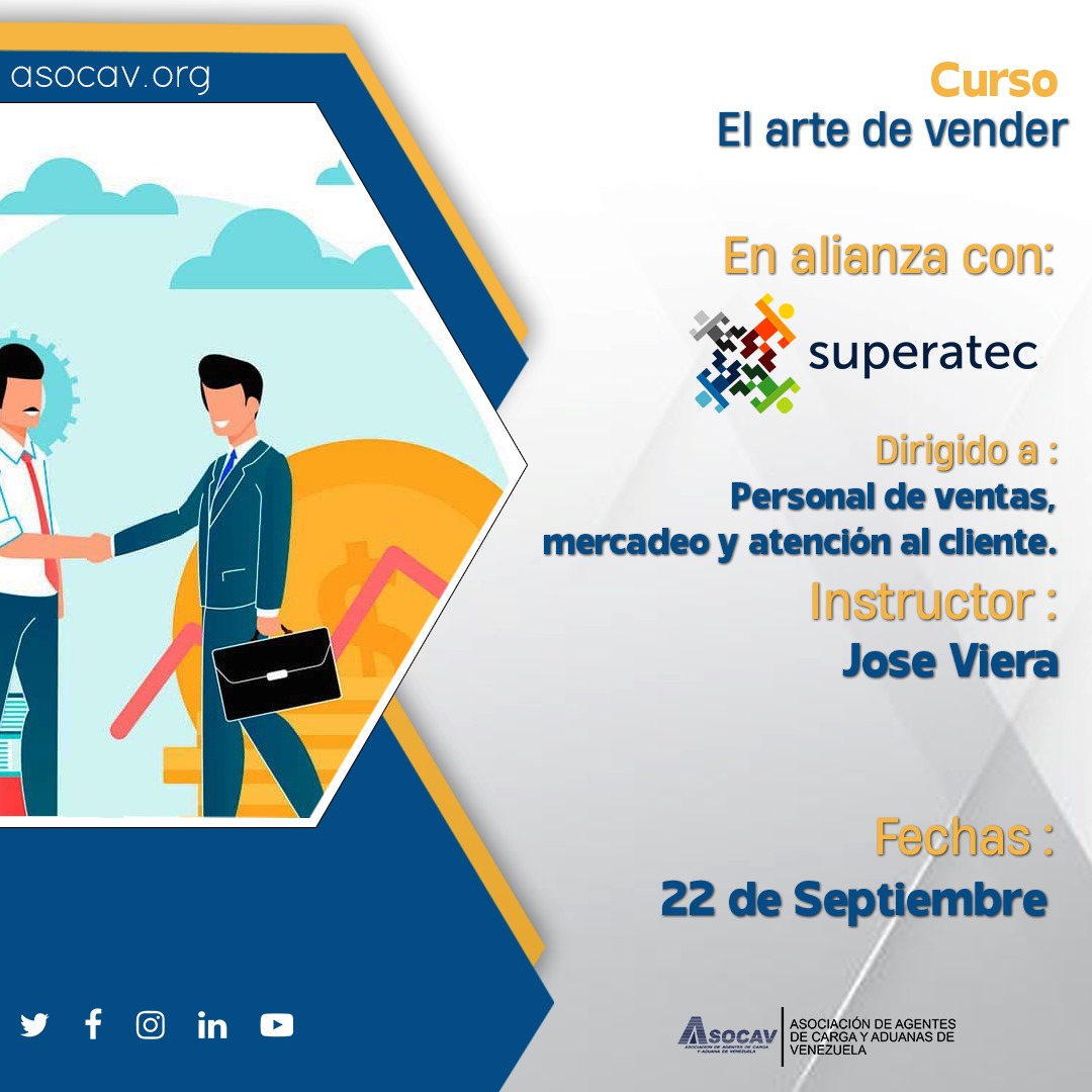 📢 ¡Aprende a vender como un profesional y aumenta tus ingresos!

Nuestro curso te brindará las herramientas necesarias para convertirte en un experto en ventas y lograr tus objetivos 🎯

#ventas #mercadeo #atencionalcliente #cursos #caracas