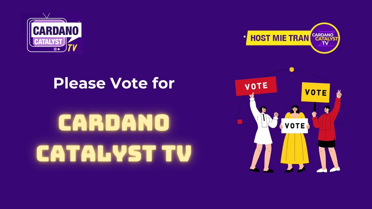 🚀 Please check out <a href="/cardano_tv/">Cardano Catalyst TV</a> and vote for us with the Keyword "Cardano Catalyst TV" 

Our goal is to serve the community as much as possible and to connect voters with proposers in the most accessible way possible. 

Hit subscribe to our YT channel: bit.ly/44LsQbF