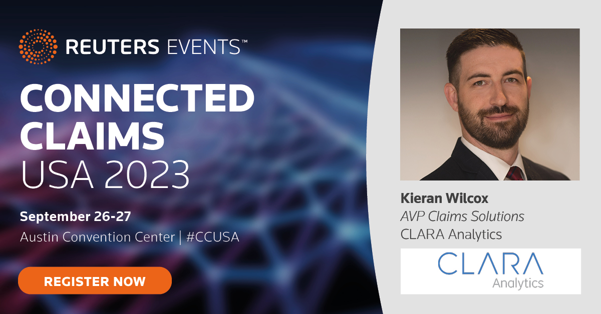 claraanalytics's tweet image. The world’s largest claims event is here! Join us and 700+ claims leaders at Reuters Events: Connected Claims USA 2023 (Sept 26-27, Austin) to enhance customer service, build partnerships and create claim strategies fit for the future! Visit: bit.ly/40lY4oj