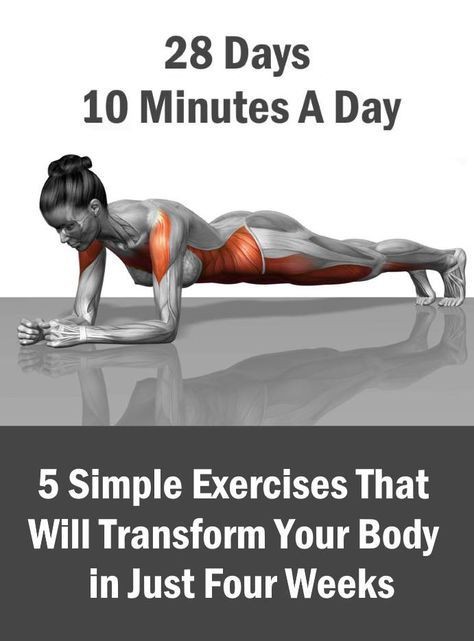 5 Simple Exercises That Will Transform Your Body in Just Four Weeks
